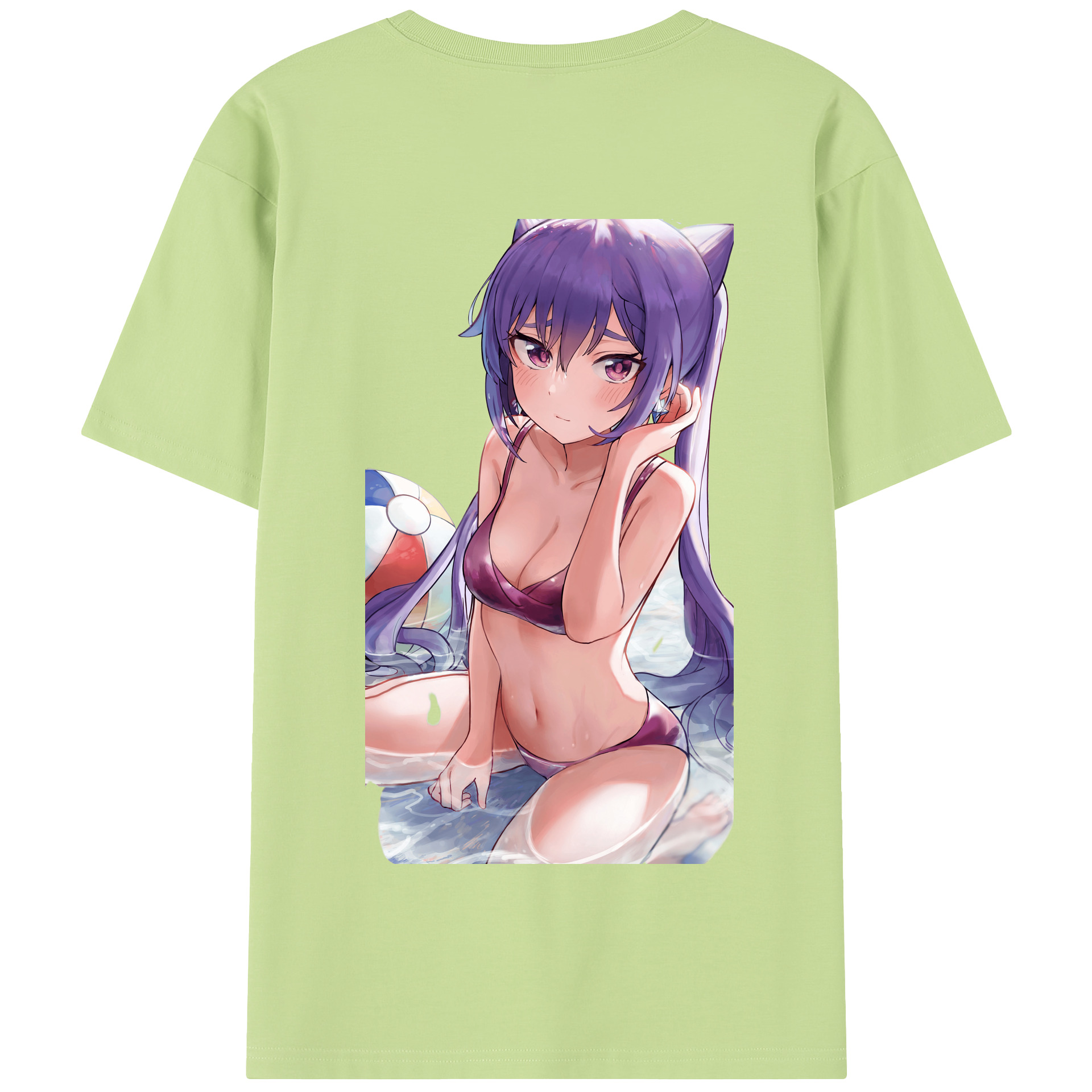 げんし神 刻晴 こくせい genshin Kokusei 綿100％半袖Tシャツ（背面プリント）